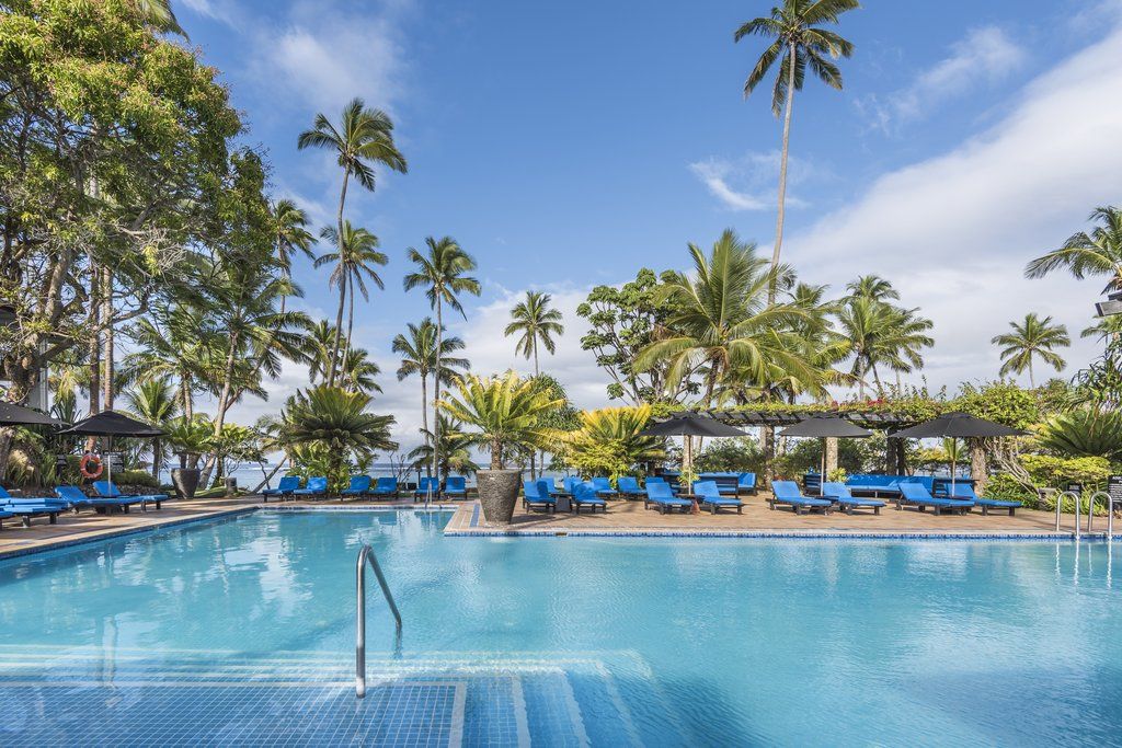 منتجع ذا وارويك فيجي كوروليفو المظهر الخارجي الصورة Pool at the hotel