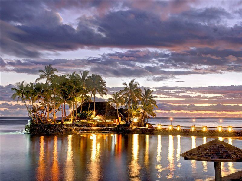 منتجع ذا وارويك فيجي كوروليفو المظهر الخارجي الصورة Sunset at the Sheraton Resort